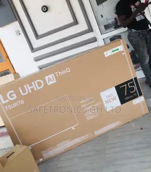 Black UR78 75 Inches UHD Electric Smart LG Glossy LED Tv