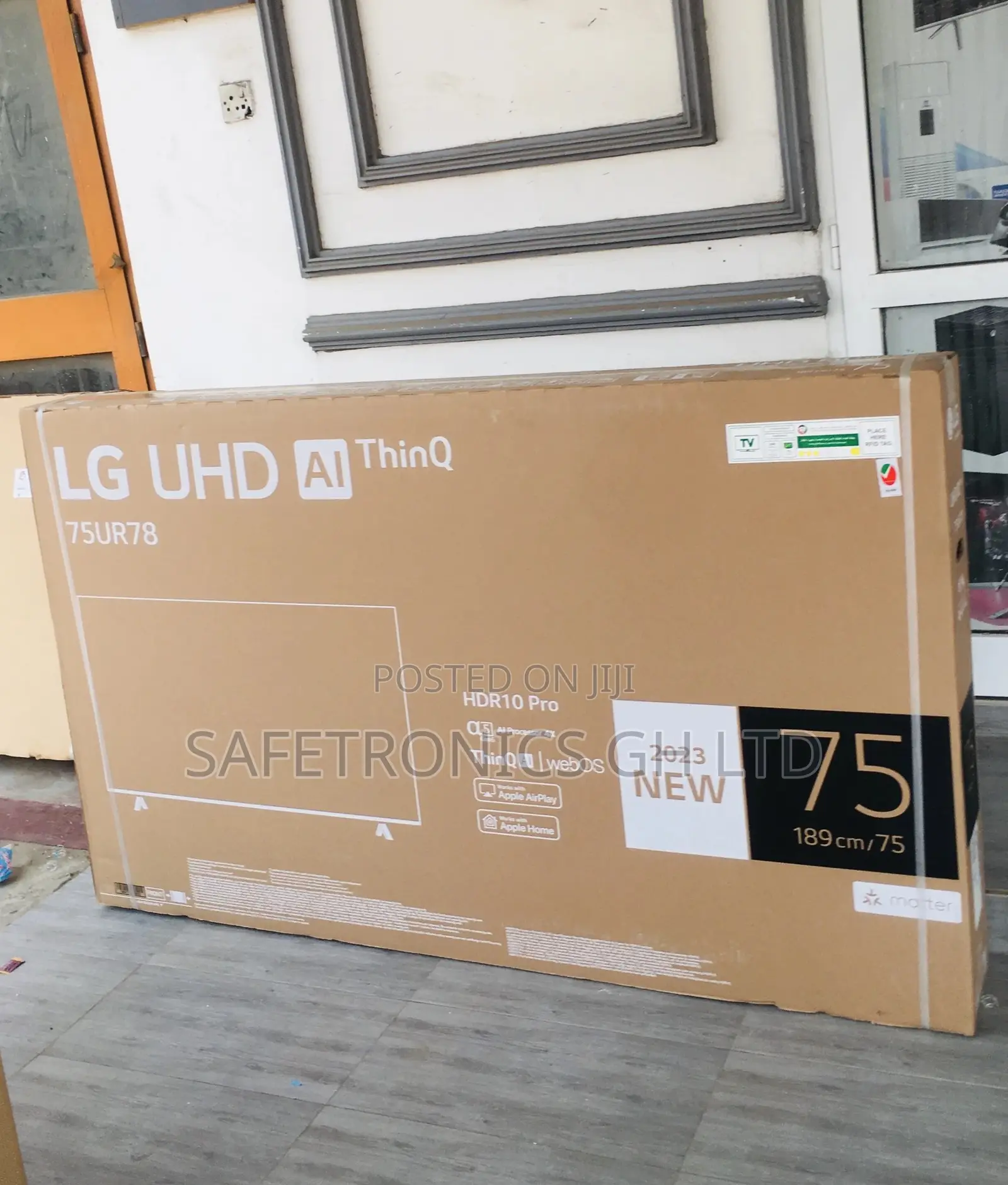 Black UR78 75 Inches UHD Electric Smart LG Glossy LED Tv