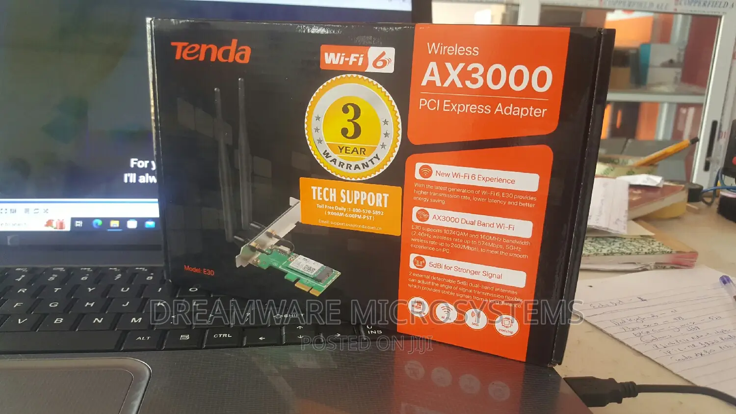 Tenda E30 Wireless Ax3000 Pci Express Adapter/Bluetooth