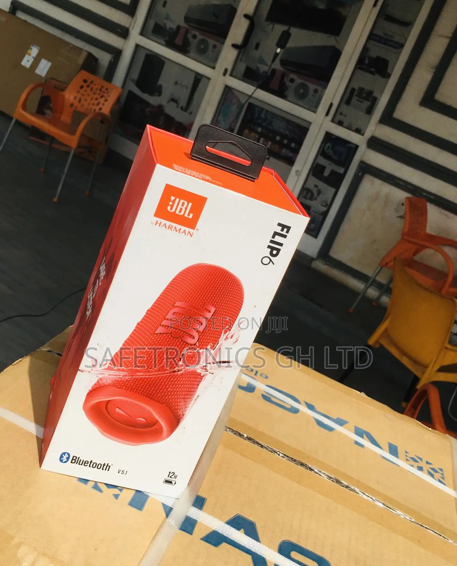 JBL Red Flip 6 Wireless Bluetooth Electric Speaker