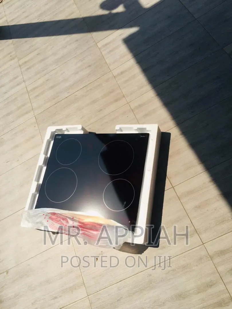 Elegant Black Midea MC-HF605 4 Electric Burner(Built-In).