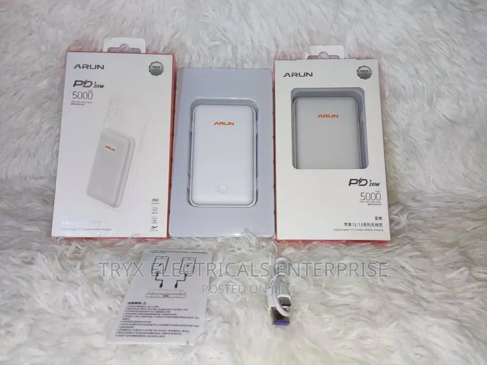 5,000mah Wireless Power Bank Arun Wx01 (White)