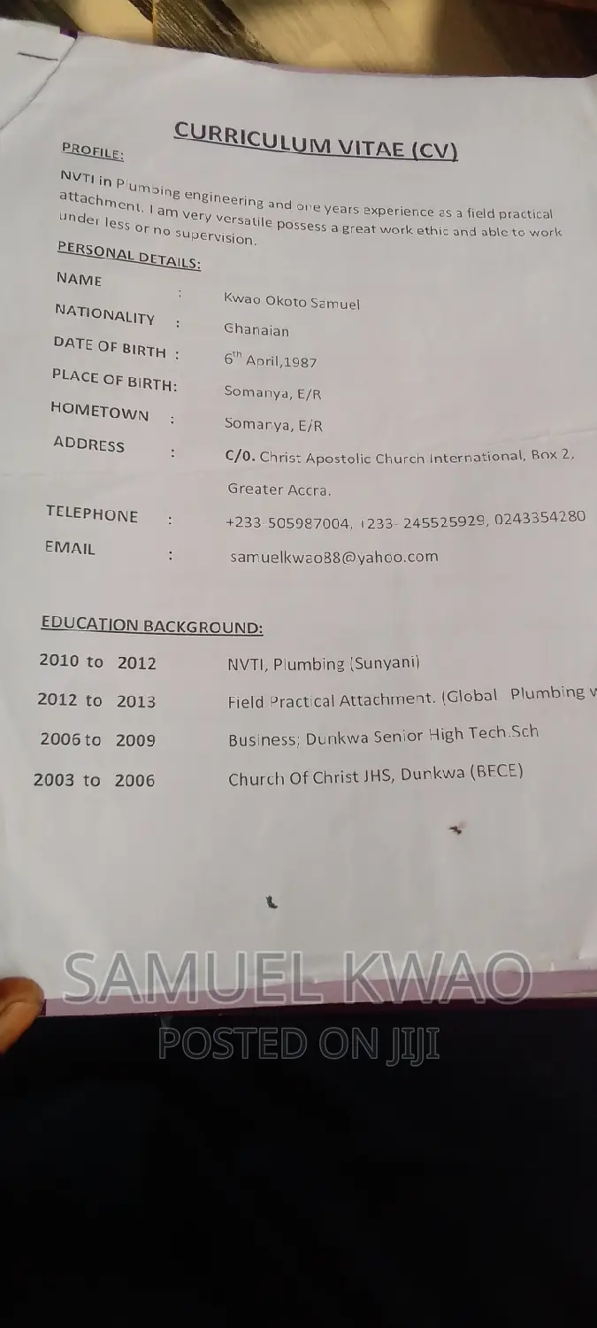 Manual Labour CV
