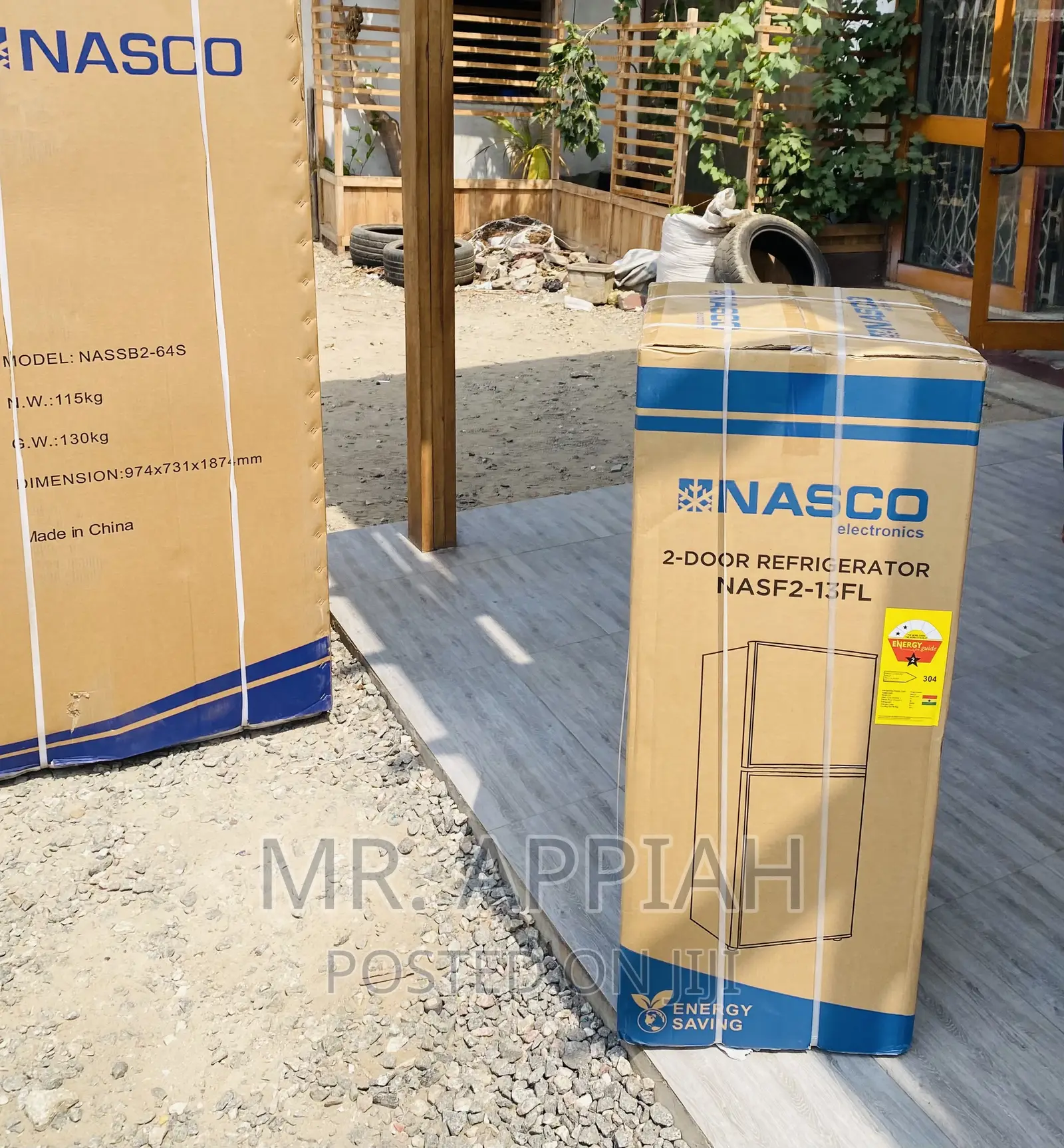Energy Saving Nasco Nasd2-13fl Double Door Refrigerator.