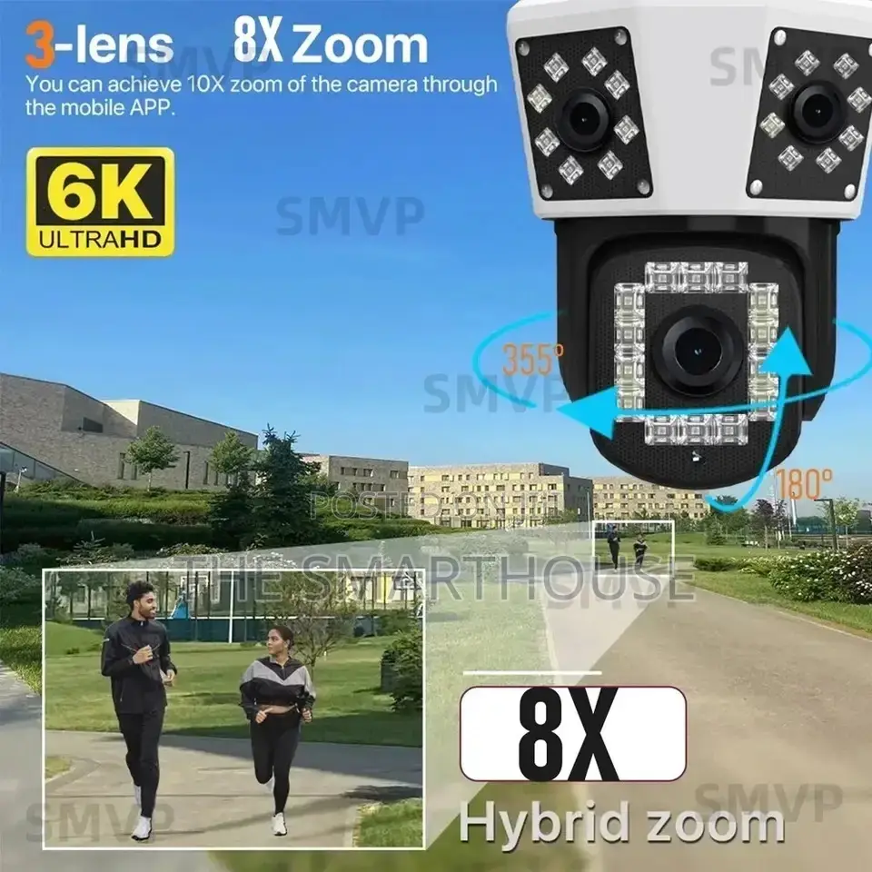 Smart Triple Lens CCTV Camera (Plus Free 128G Memory Card)