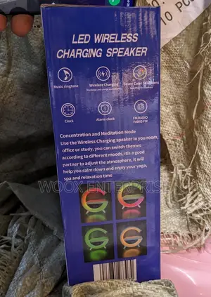 Bluetooth Speaker With Clock (Wireless Charger)