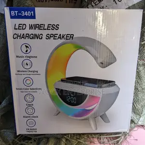 Photo - Bluetooth Speaker With Clock (Wireless Charger)