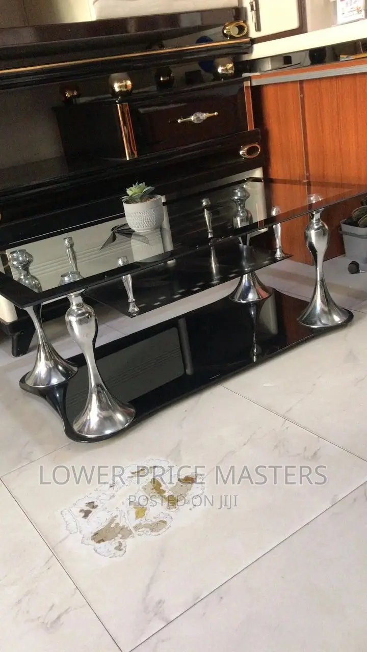 Glass Center Table- Black