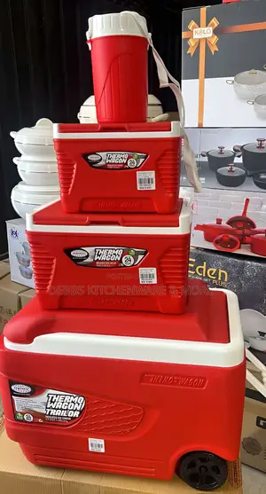 4pcs Red Cooler Box Seta