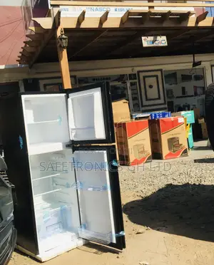 Black Glass Doubledoor Topfreezer Pearl PF-20T Fridge