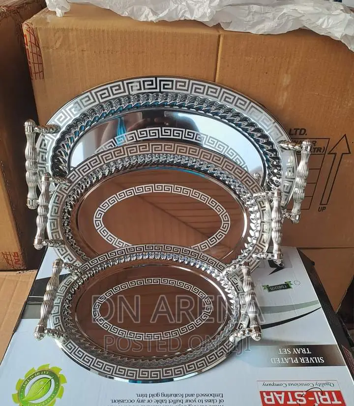 3 Set Tristar Stainless Steel Trays