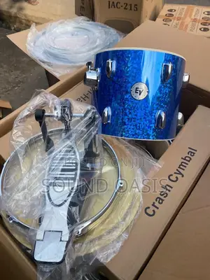 Electro-Voice (EV) 5-Piece Drumset With Cymbals-Glossy Blue