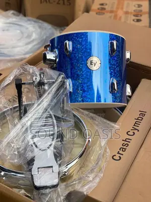 Electro-Voice (EV) 5-Piece Drumset With Cymbals-Glossy Blue
