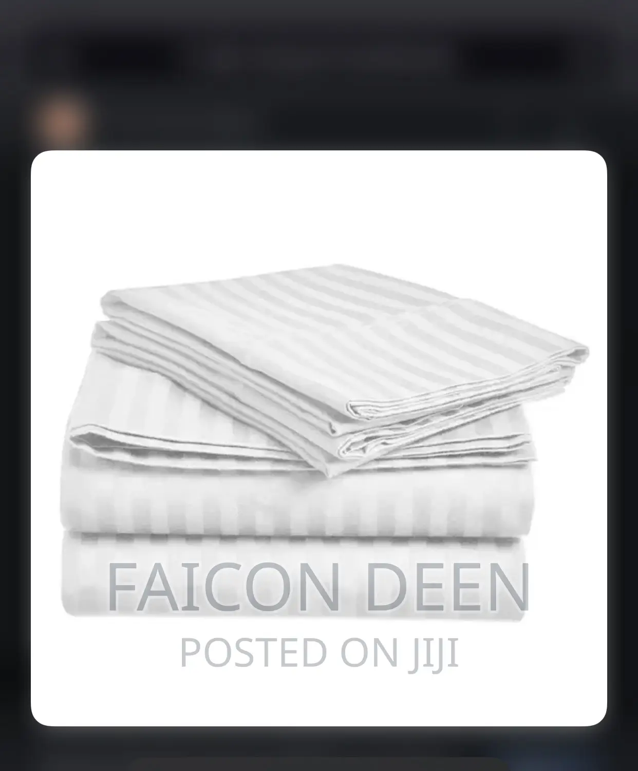 White Stripped Cotton Bedsheet With Pillow Cases