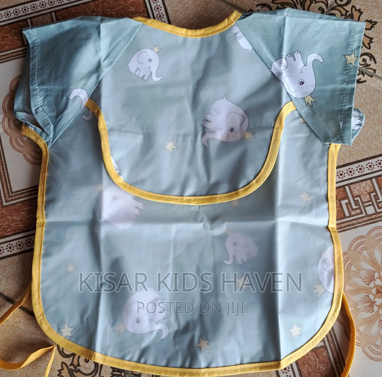 Short Sleeve Rubber Bib for Kids
