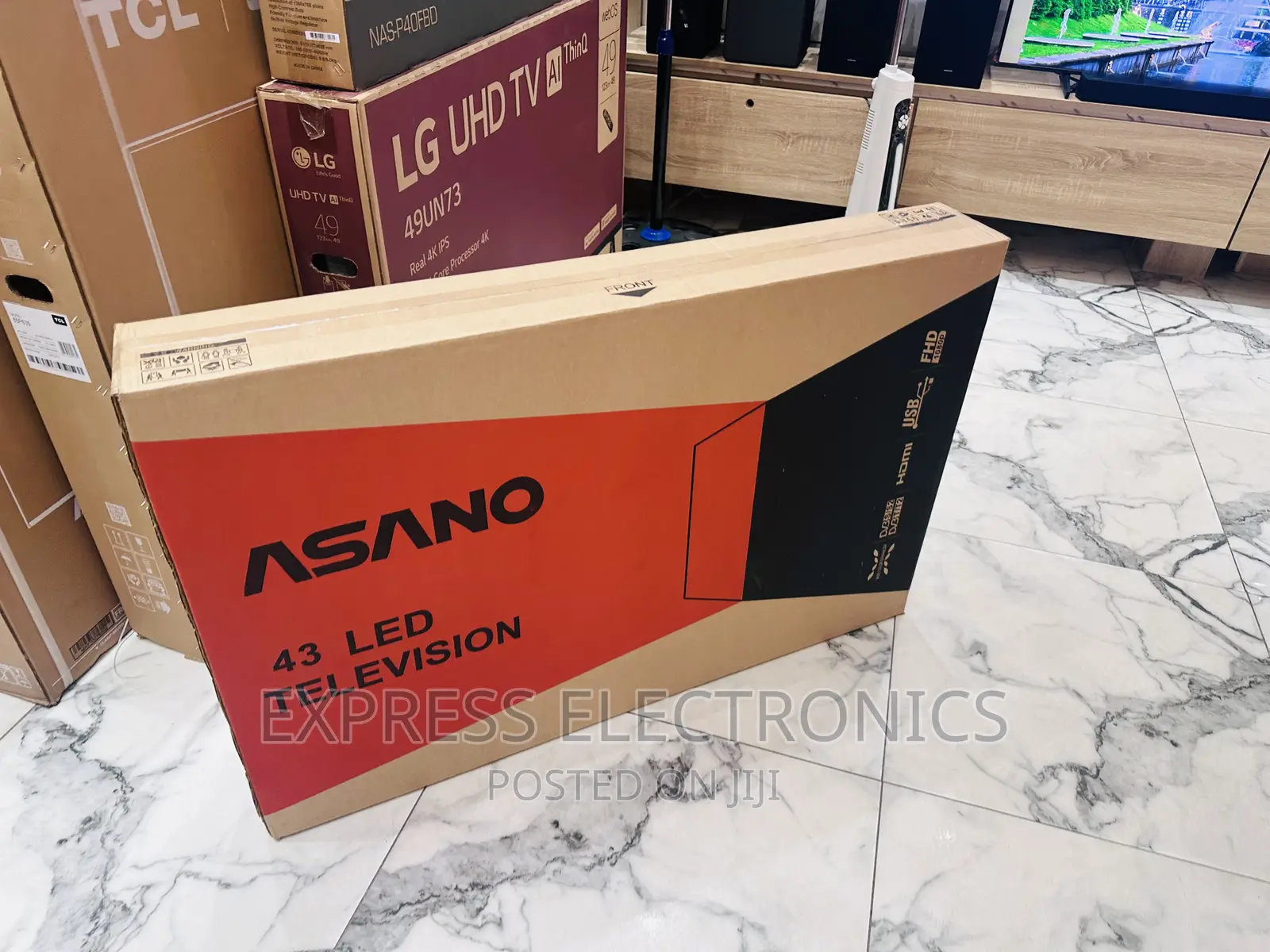 Glossy Sleek FHD Satellite Asano 43” Tv
