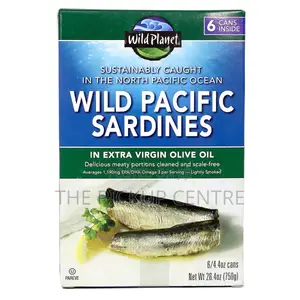 Wild Planet Wild Pacific Sardines-Extra Virgin Olive,6 Cans