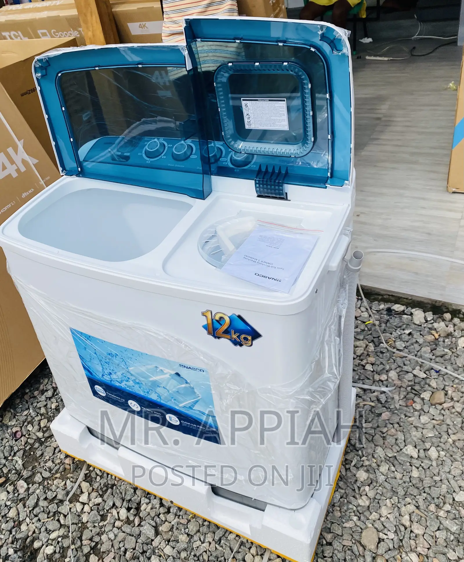Well Design Nasco 12kg Twin Tap Washing Machine.