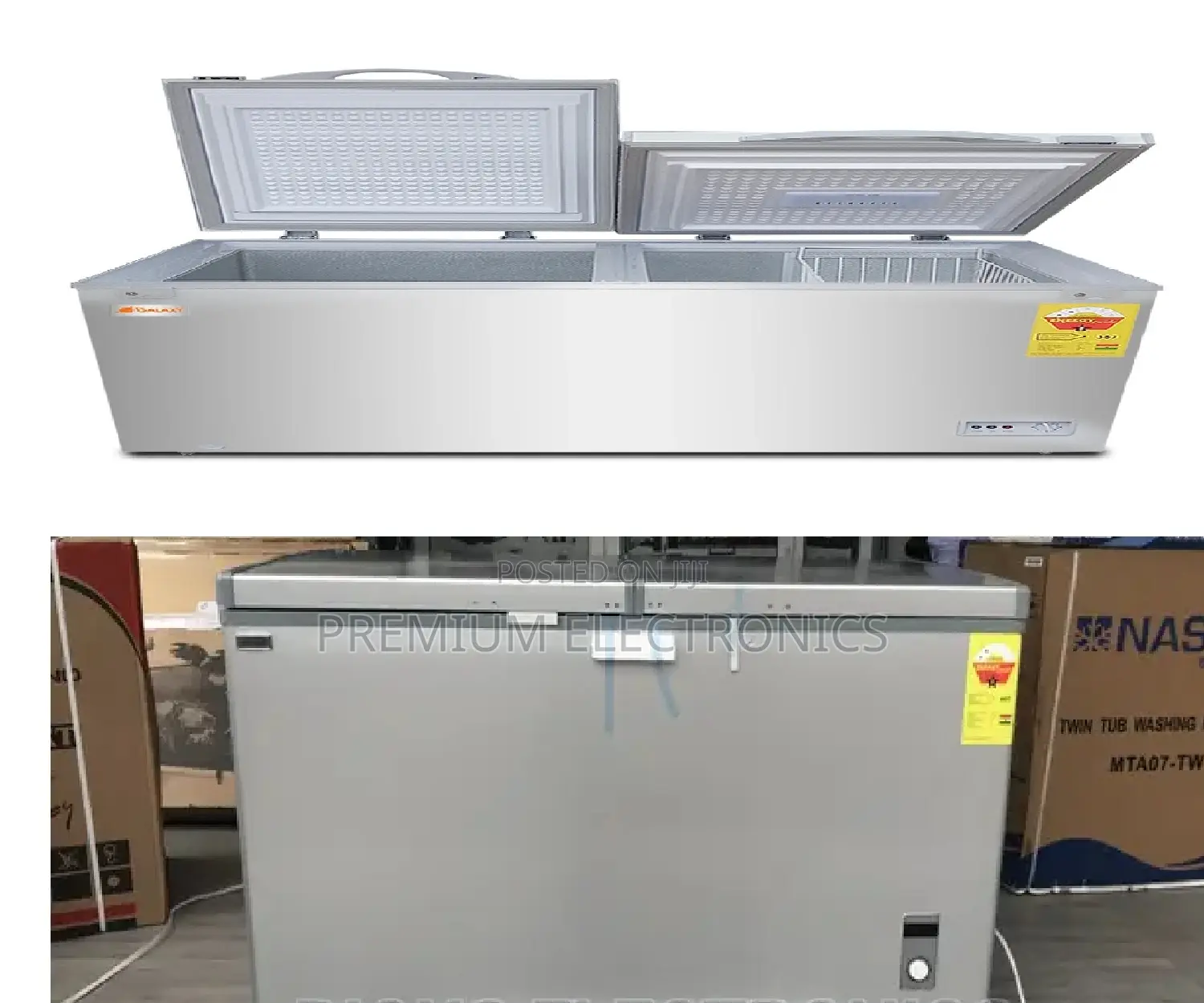Nasco 460ltrs Double Door Chest Freezer Nas-600