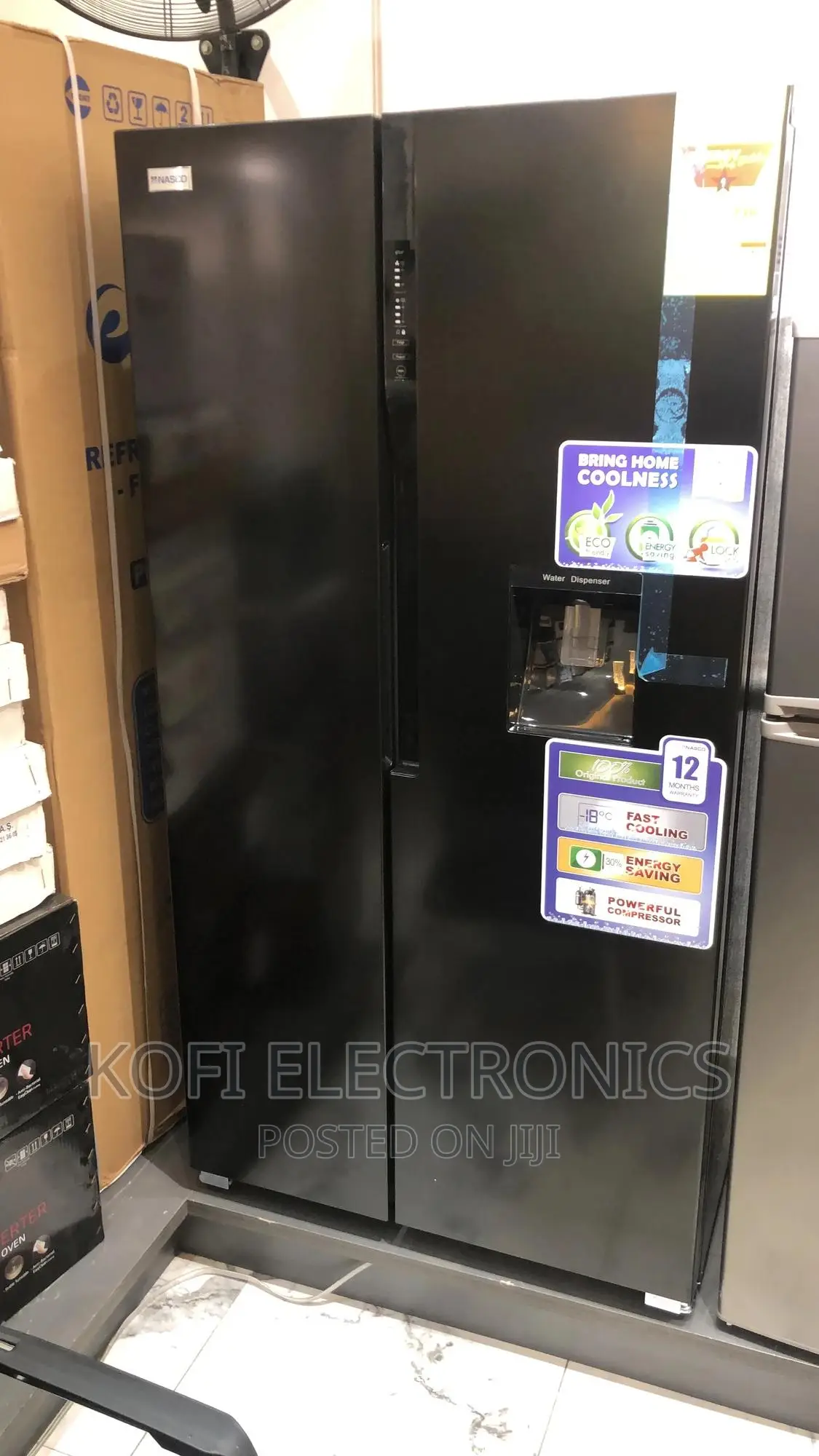 No Frost-Nasco 528 LTR Side by Side Refrigerator Nassb2-64s