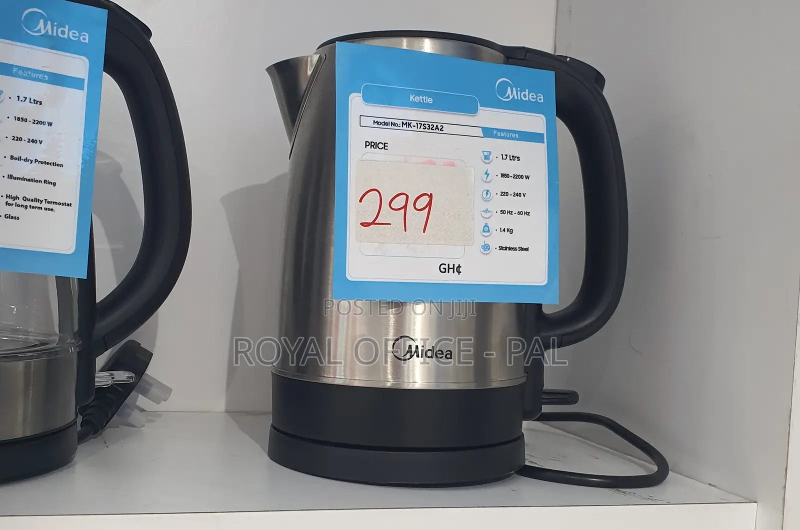 Midea Kettle 1.7 Litres Stainless Steel – 17S32A2B