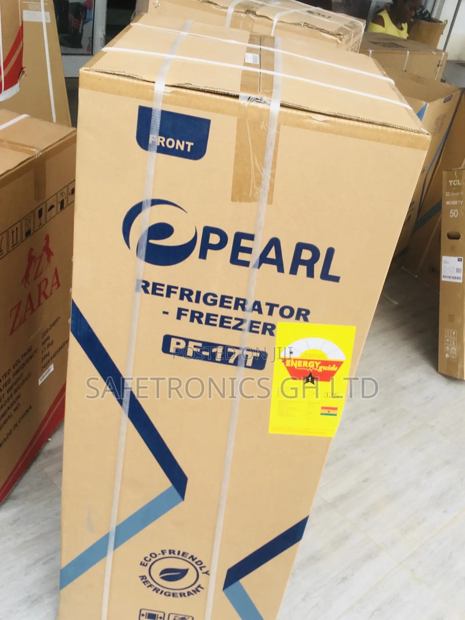 PF-17T Doubledoor Black Glass Pearl Topfreezer Fridge