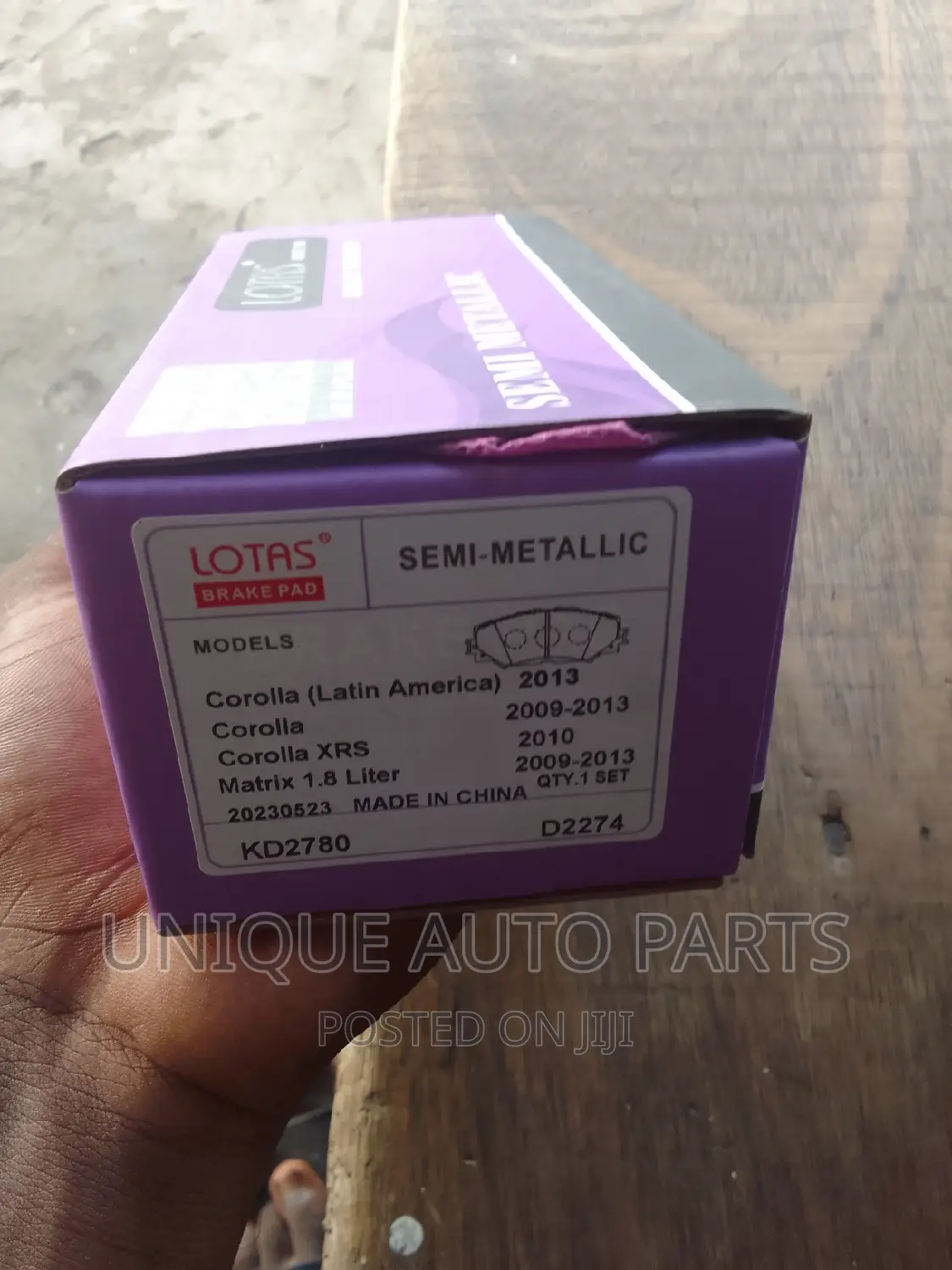 Lotas Brake Pad for Corolla 2009-2013 Modules
