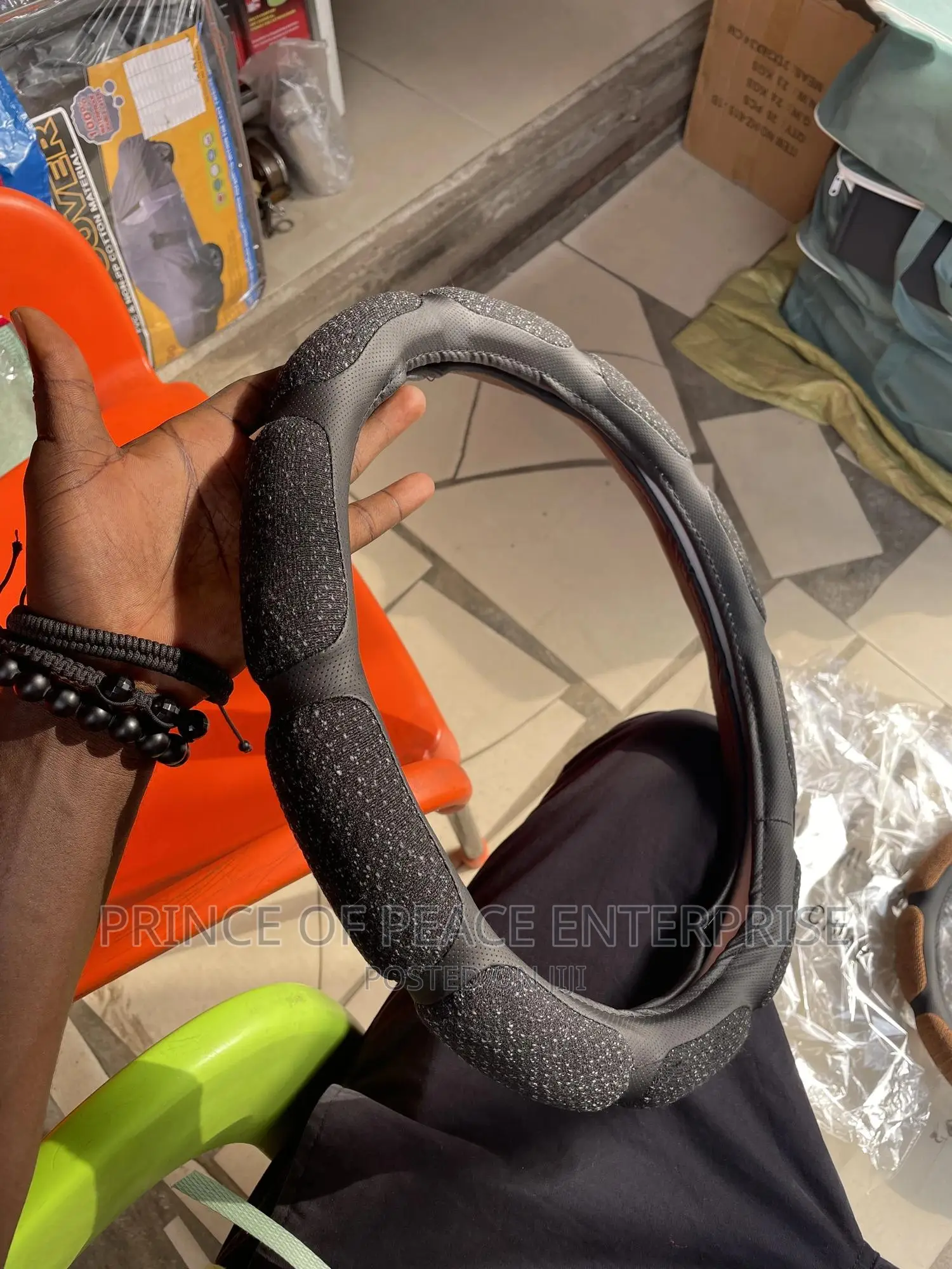 Material Steering Cover or Coat Black