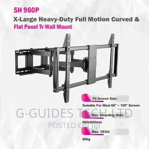 SH 960P Heavy-Duty Curved Flat Panel Tv Wall Mount 60”-105”