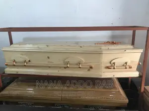 Polish Wood Coffin and Swing Bars Handles Plus Free Cross
