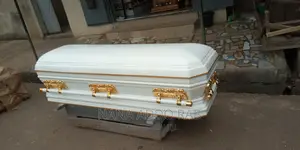 All White Line Gold ,Gold Handles and a Good Interior Casket