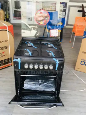 4 Gas Cooker Oven With Grill Ferre 60x60 Blacks Glass Lid