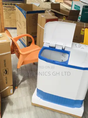Nasco White/Blue 7kg Topload Semiautomatic Washingmachine