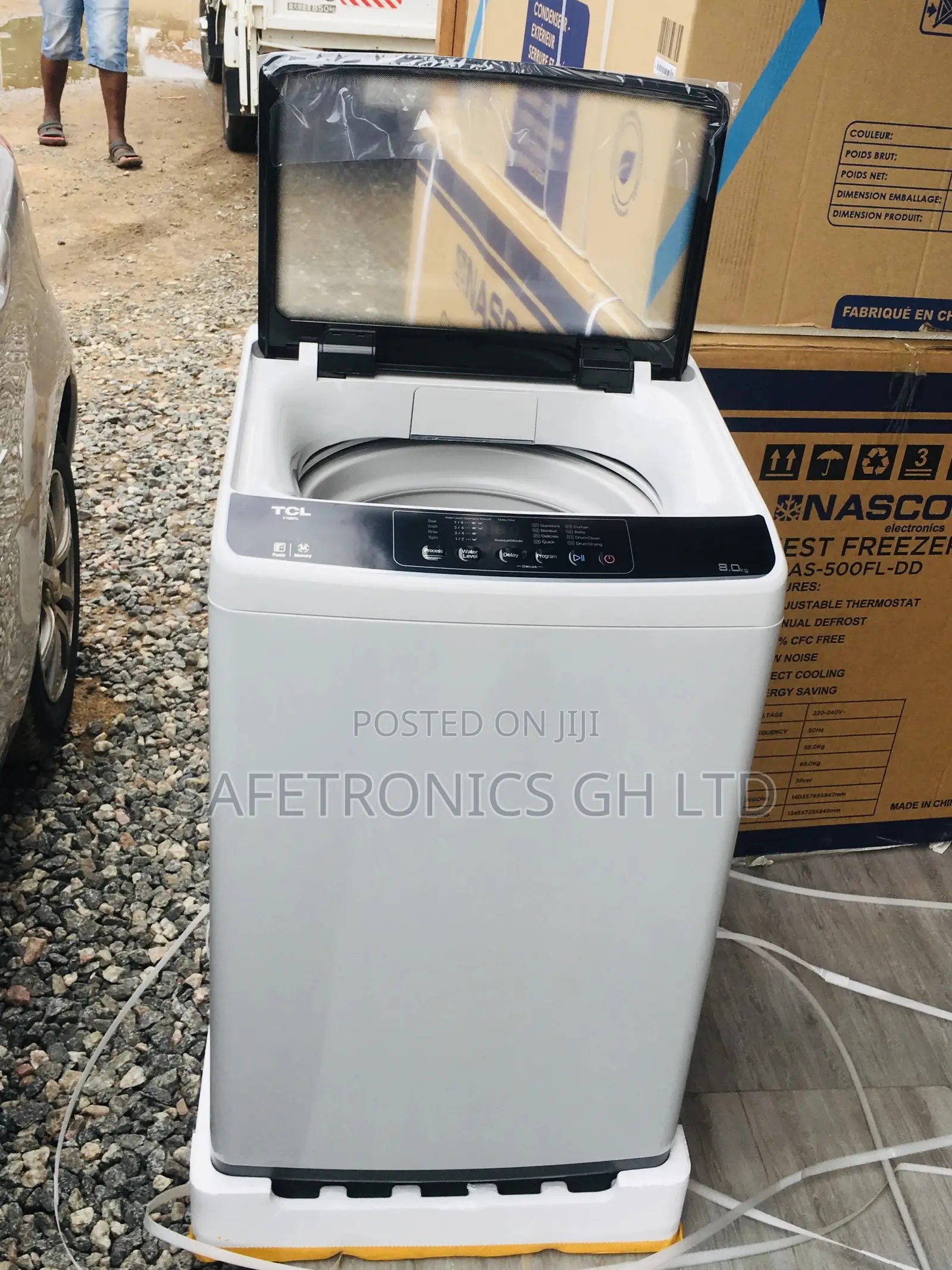TCL 8kg Gray Washingmachine Topload Frontload
