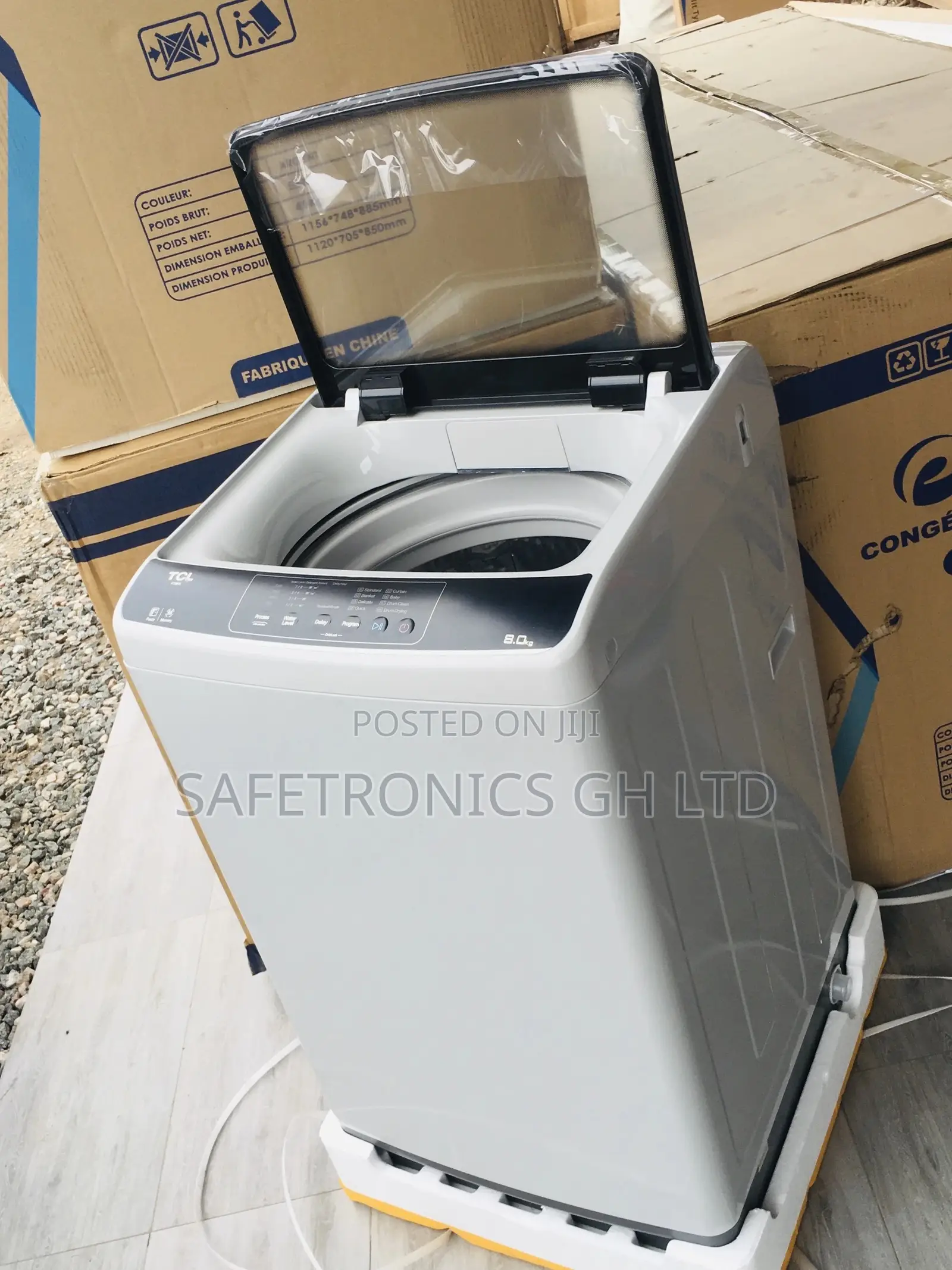 Electric Gray Frontload Semiautomatic 8kg Washingmachine TCL