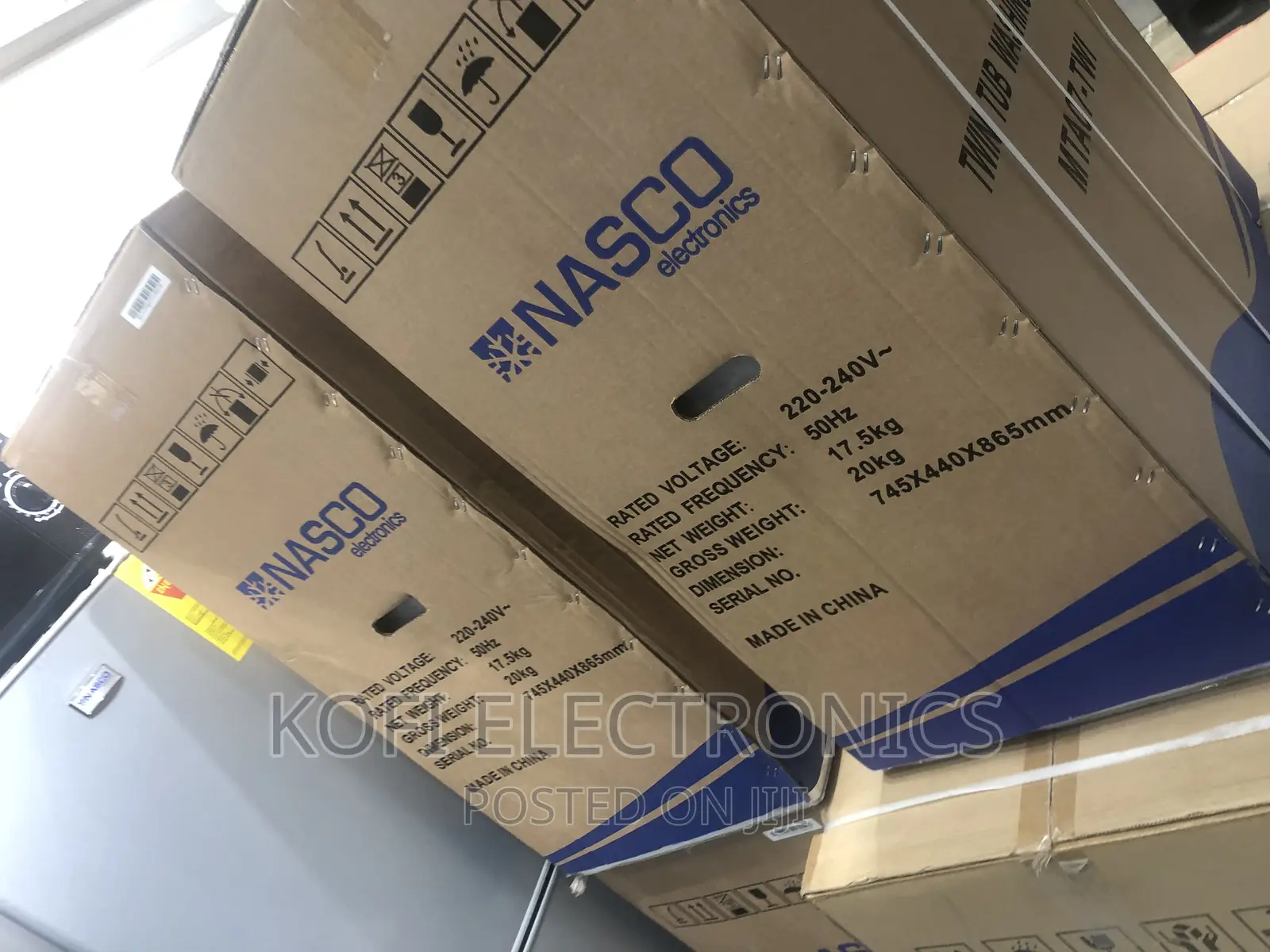 Less Vibration 7kg Twin Tub Semi Auto Nasco Washing Machine