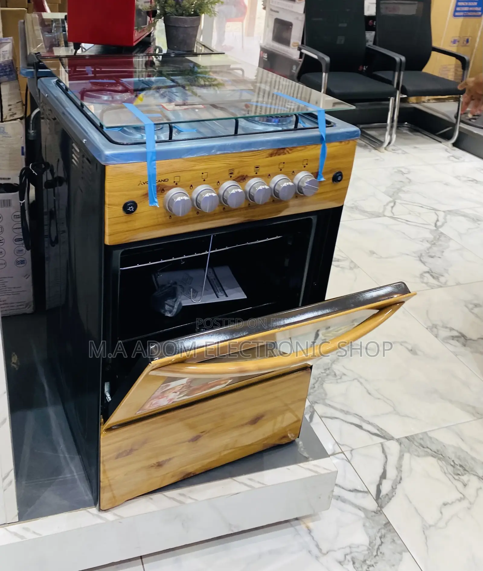 Shop Quality Volcano 50x50 Wooden 4 Gas Burner + Oven.