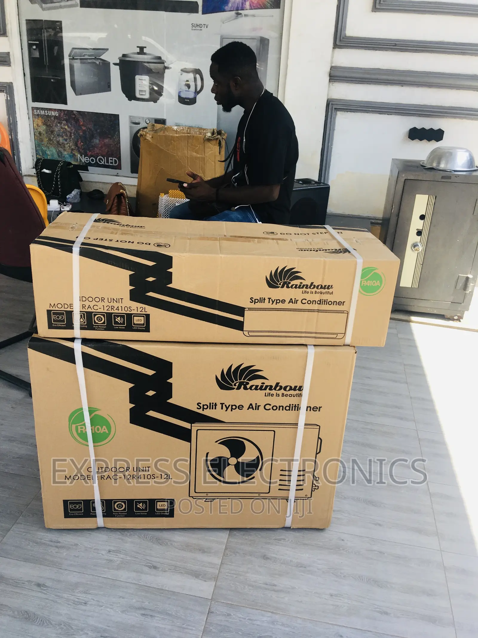 1.5hp Split R410 Gas Rainbow Ac White Best at Our Store