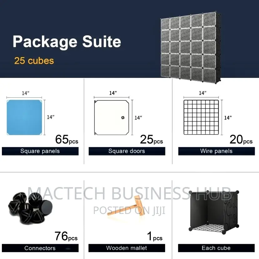 Portable Plastic Storage (25 Cubes)