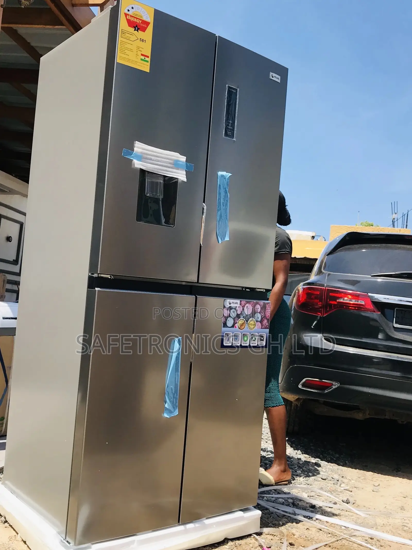 Pearl PF-614IXWD 4 Doors Bottomfreezer Gray Fridge