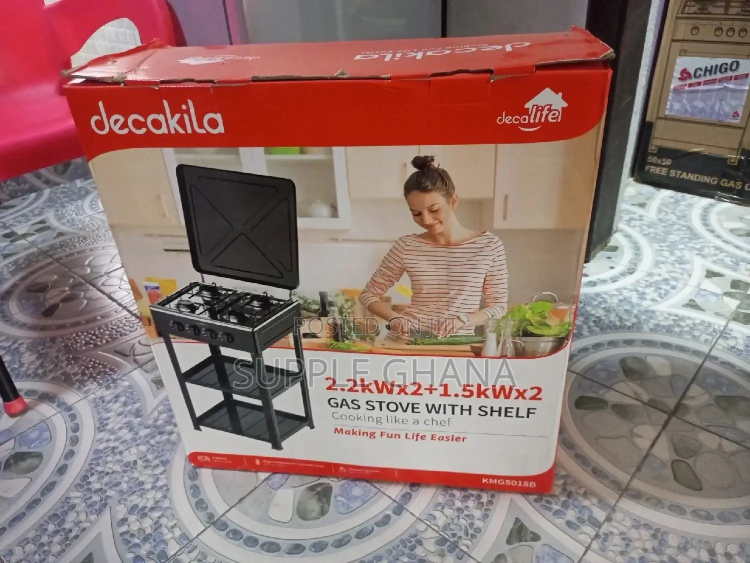 Decakila Gas Stove With Shelf