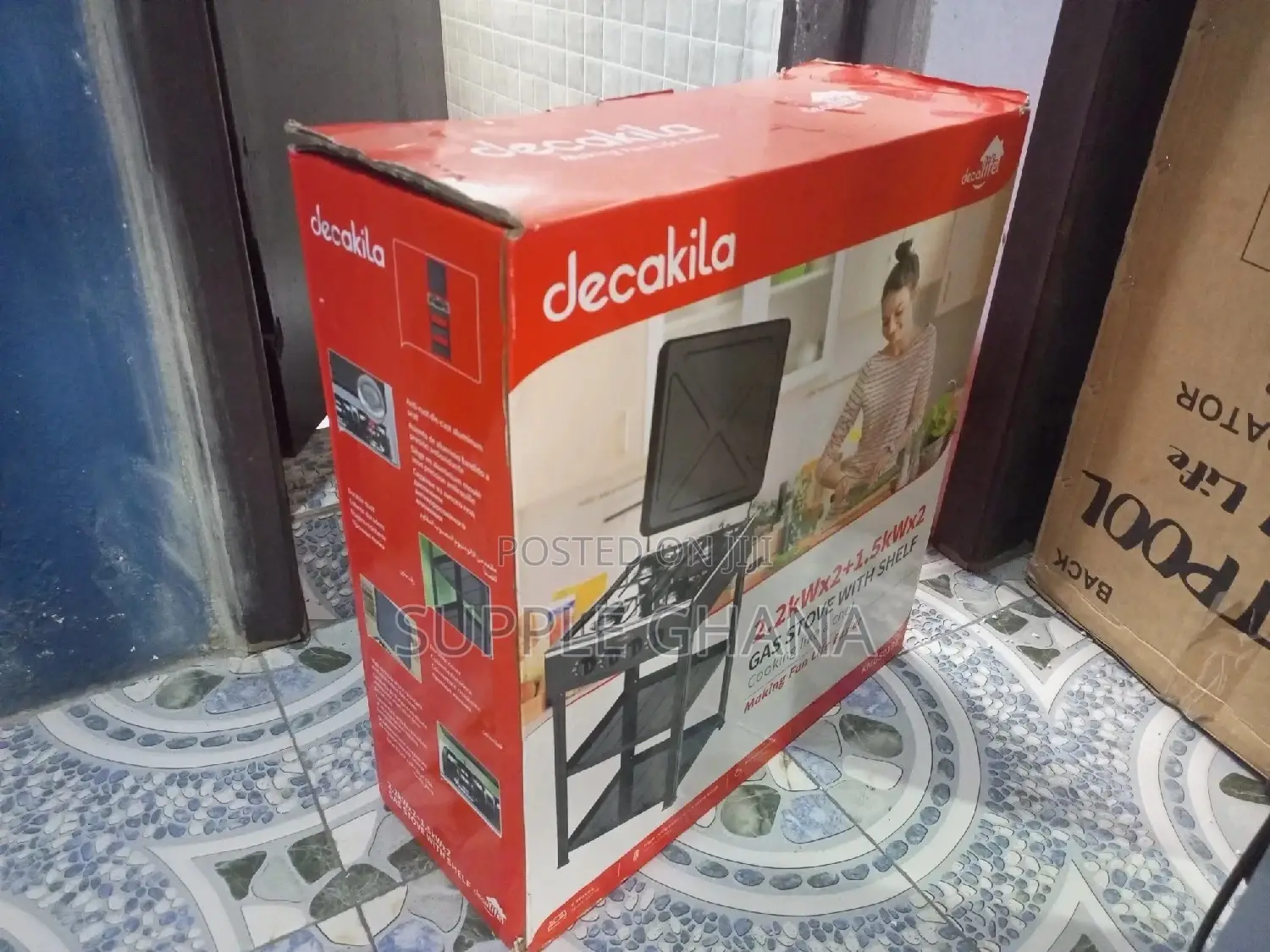 Decakila Gas Stove With Shelf 4 Stove Brand New