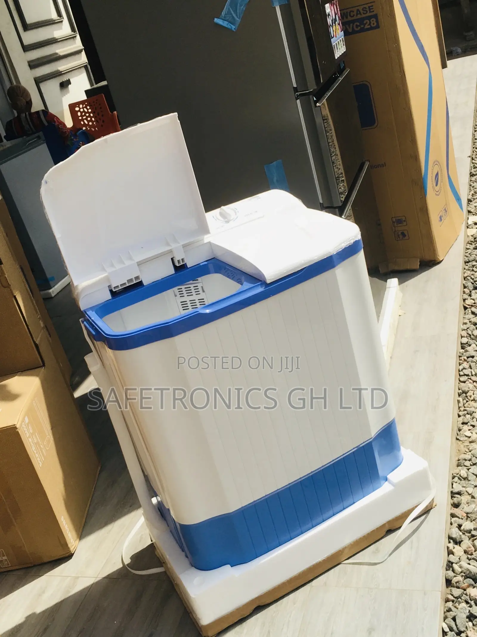Nasco Washingmachine Topload Semiautomatic 7kg Blue/White
