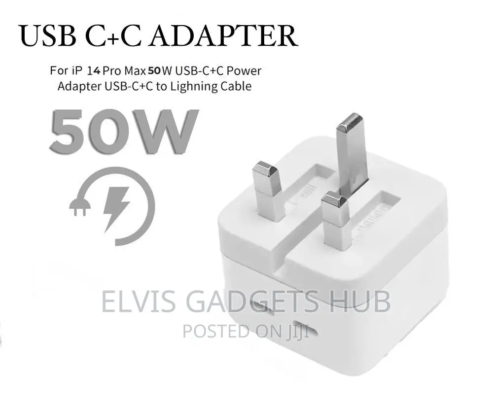 50W Dual USB-C Adapter