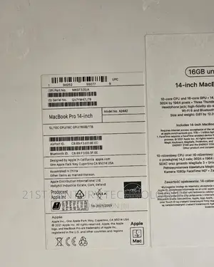 Laptop Apple MacBook Pro M1 16GB Apple M1 Pro SSD 1T
