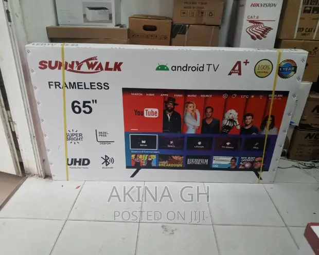 Sunny Walk 65 Inch Frameless Smart Android Tv