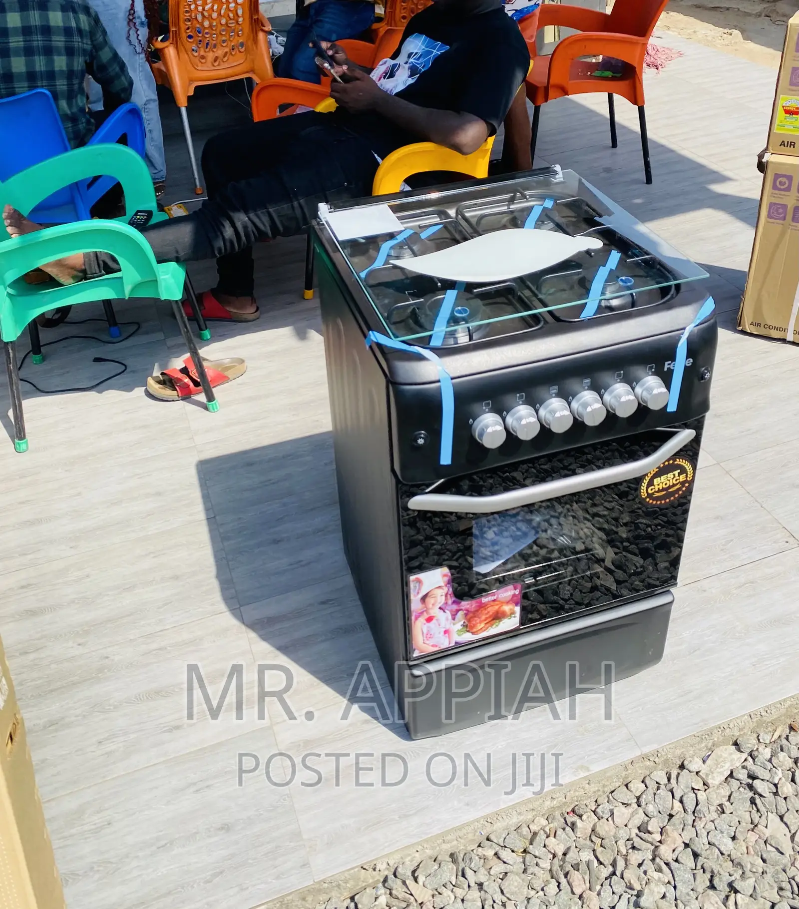 Purchase Adorable Ferre 50x55 4 Gas Burner(Black).