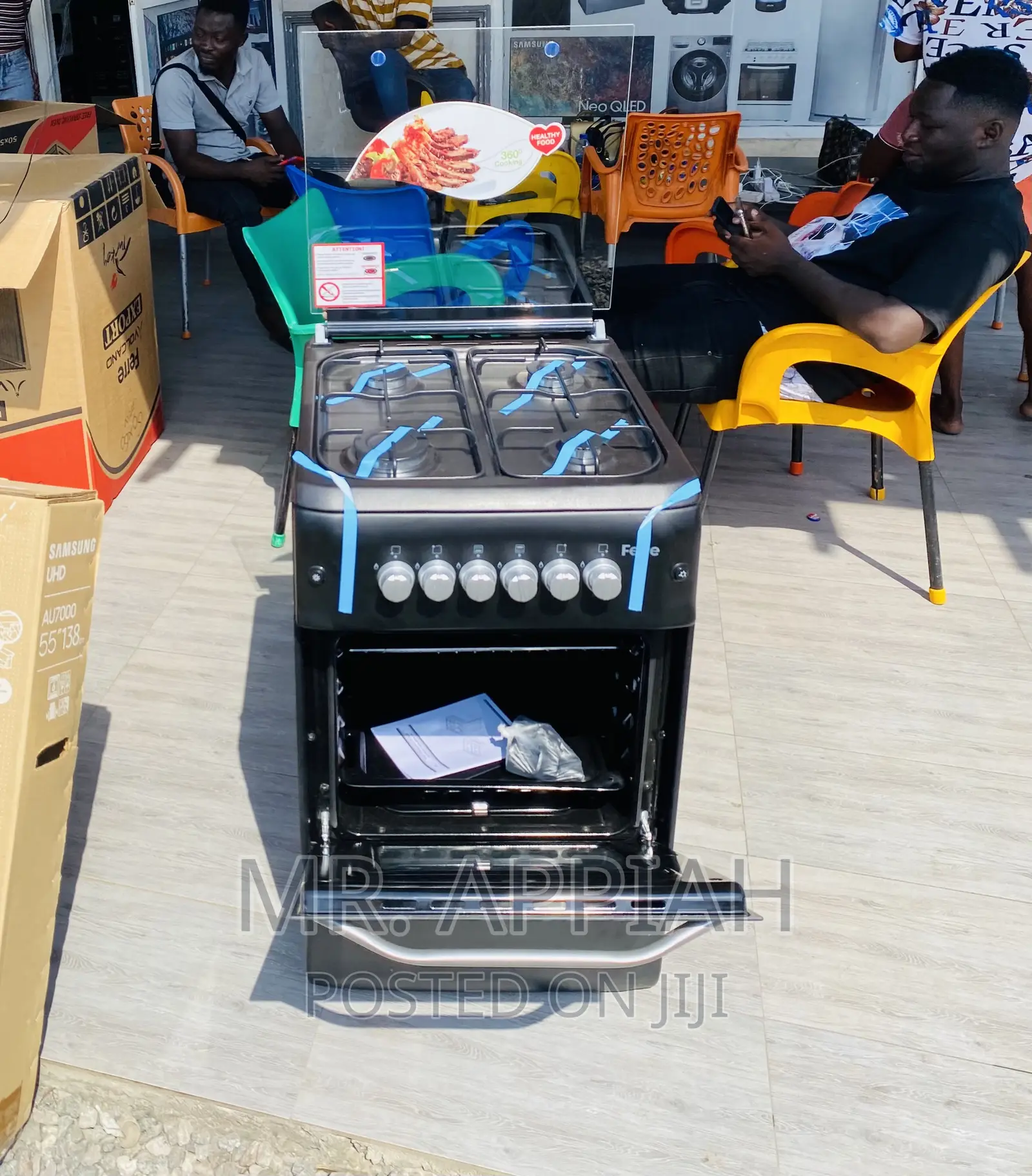 Latest and Durable Ferre(Black)50x55 4 Gas Burner + Oven.