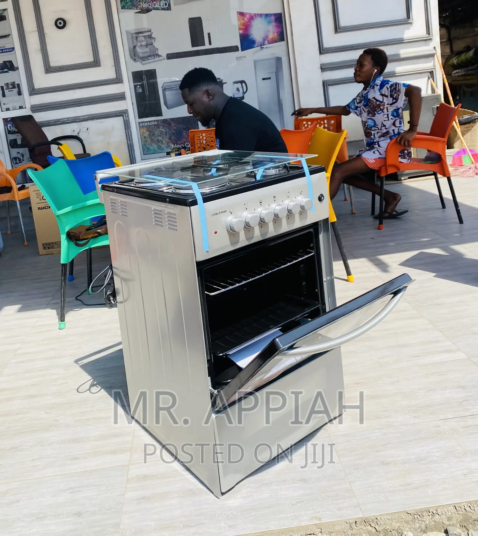 Elegant Volcano 50x50(Silver)2 Electric + 2 Gas Burner.