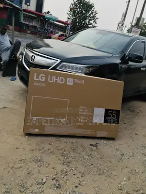 UQ70 55 Inches Glossy LED Smart Electric UHD Black LG Tv